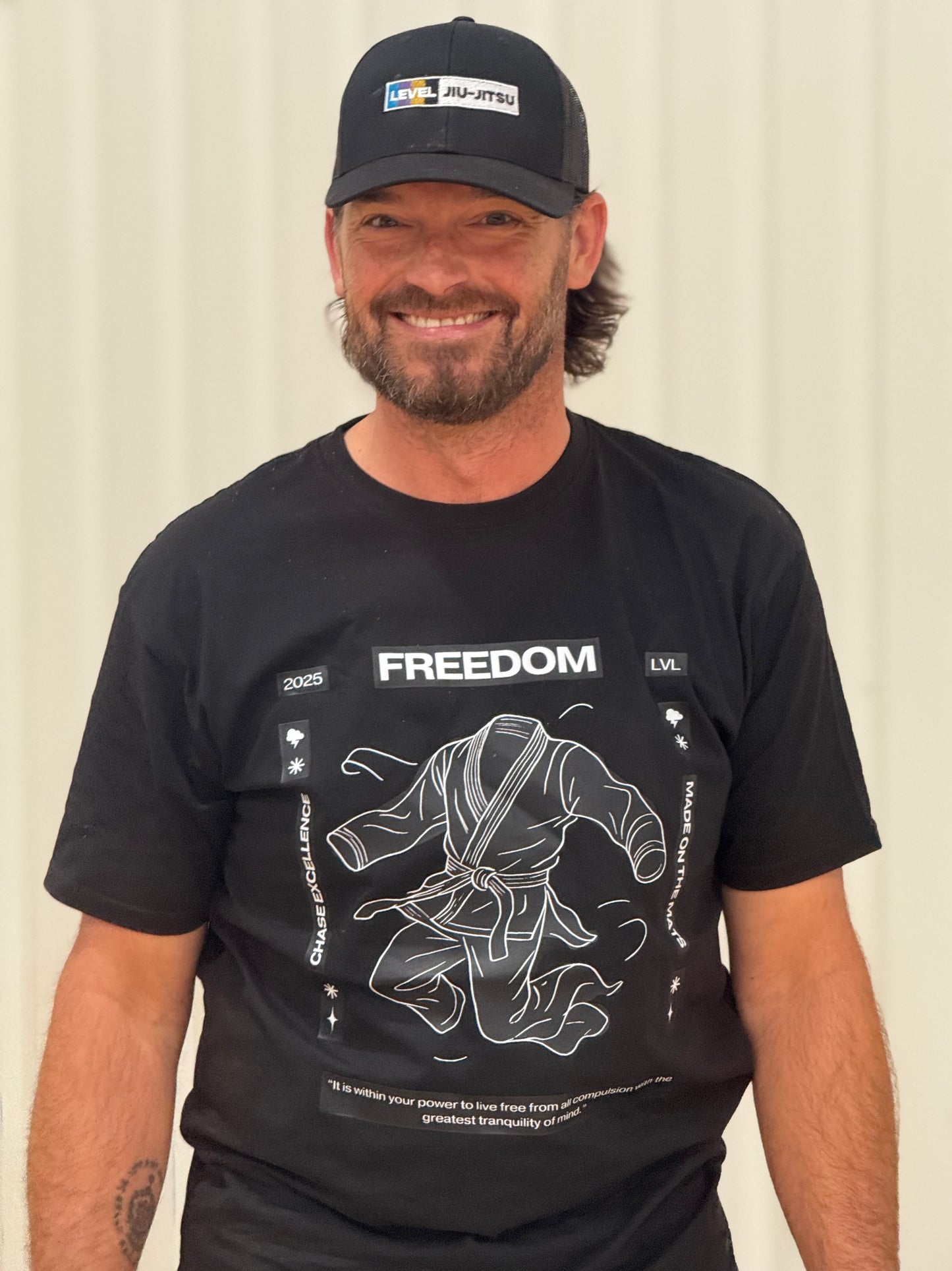 FREEDOM | Premium Heavyweight Black Mens T-Shirt